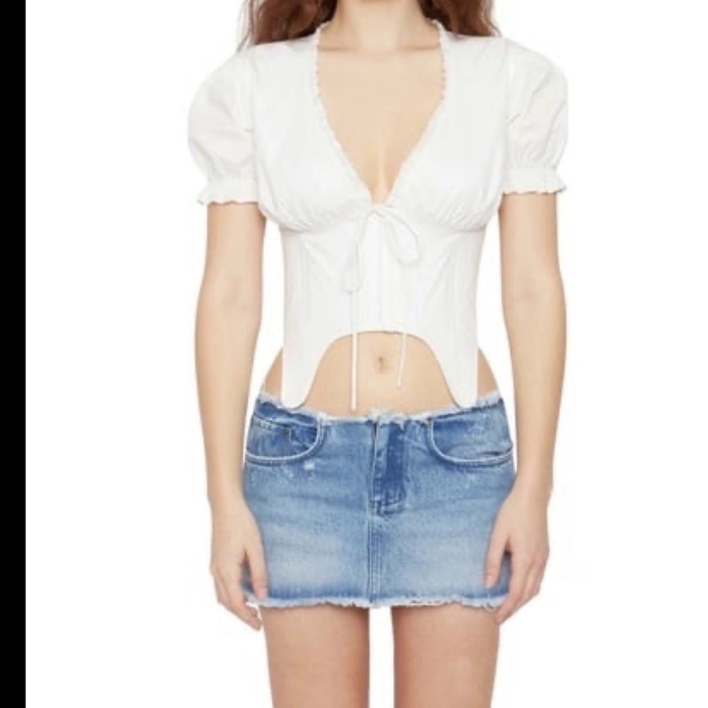 Elegant White corset  Blouse